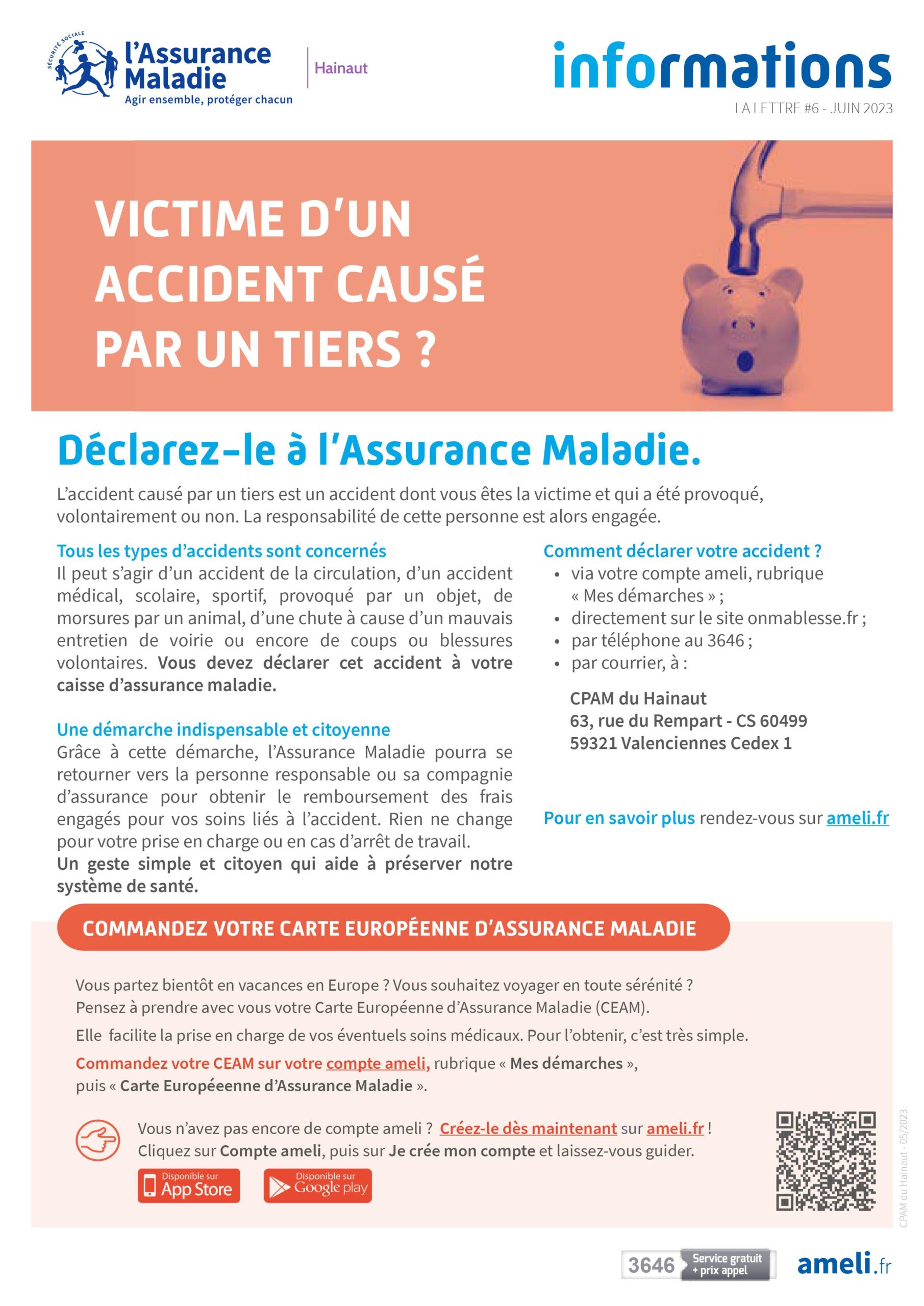 envoyer un mail à la cpam 2023